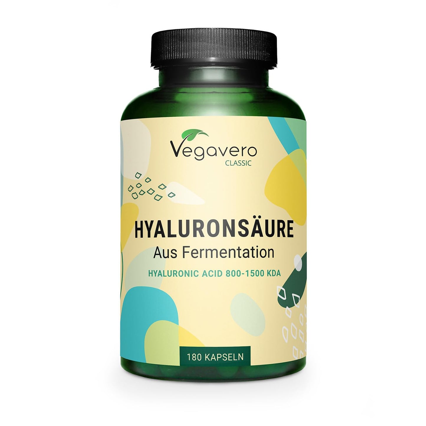 Acido Ialuronico Integratore | 600 mg | 800-1500 kDa | VEGAN | 100% NATURALE da fermentazione | 180 capsule: 6 Mesi di Fornitura | Hyaluronic Acid | Vegavero®