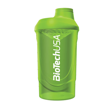 BioTechUSA Wave Shaker | Bottiglia shaker | 100% a prova di perdite | Miscelazione migliorata | Durevole e sicura | Facile da usare e da pulire, 600 ml, Ciano