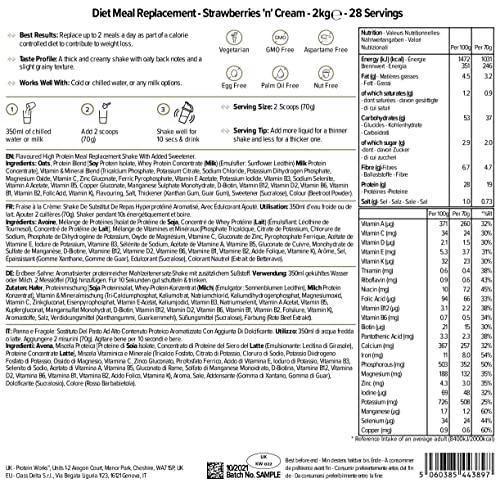 Protein Works - Sostituto Del Pasto Dietetico | Supporta la Perdita di Peso | Sazietà di Lunga Durata | Alto Contenuto di Proteine | 14 Servings | Banana Vellutata | 1kg