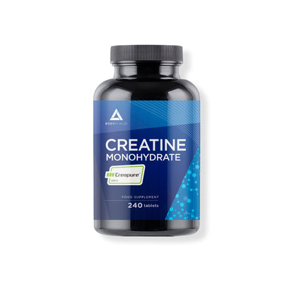 Bodyathlon- Creatina Monoidrata Creapure® 240 compresse- Creatina pura 3000mg per dose- Qualità guarantita senza additivi– Aumenta la massa musculare, forza e resistenza