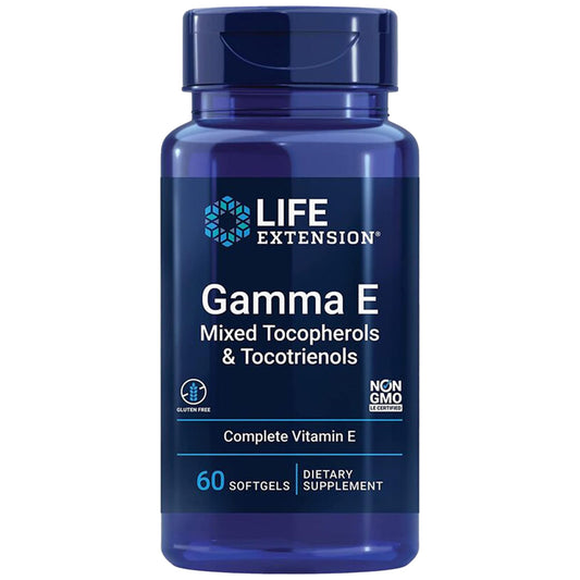 Life Extension, Gamma E, Tocoferoli Misti e Tocotrienoli, 10 mg, 60 Capsule molli, Testato in Laboratorio, Senza Glutine, Senza Soia, Non OGM