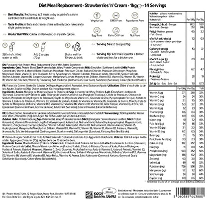 Protein Works - Sostituto Del Pasto Dietetico | Supporta la Perdita di Peso | Sazietà di Lunga Durata | Alto Contenuto di Proteine | 14 Servings | Banana Vellutata | 1kg