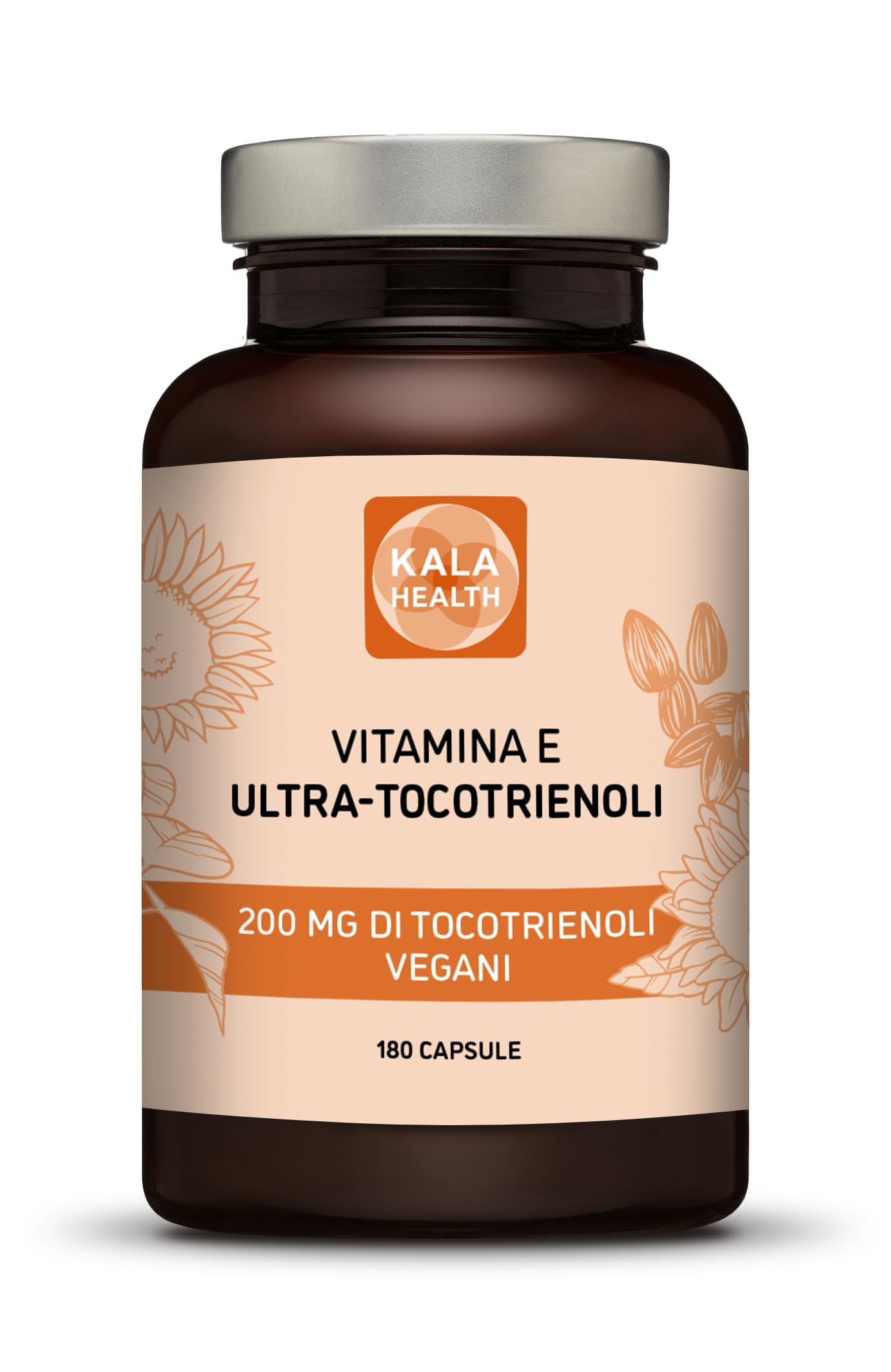 Kala Health Ultra Tocotrienol 200mg Vitamina E Vegana - Tutti e 4 i Tocotrienoli - Alfa Tocotrienolo + Beta Tocotrienolo + Gamma Tocotrienolo + Delta Tocotrienolo - Senza Tocoferoli (30)