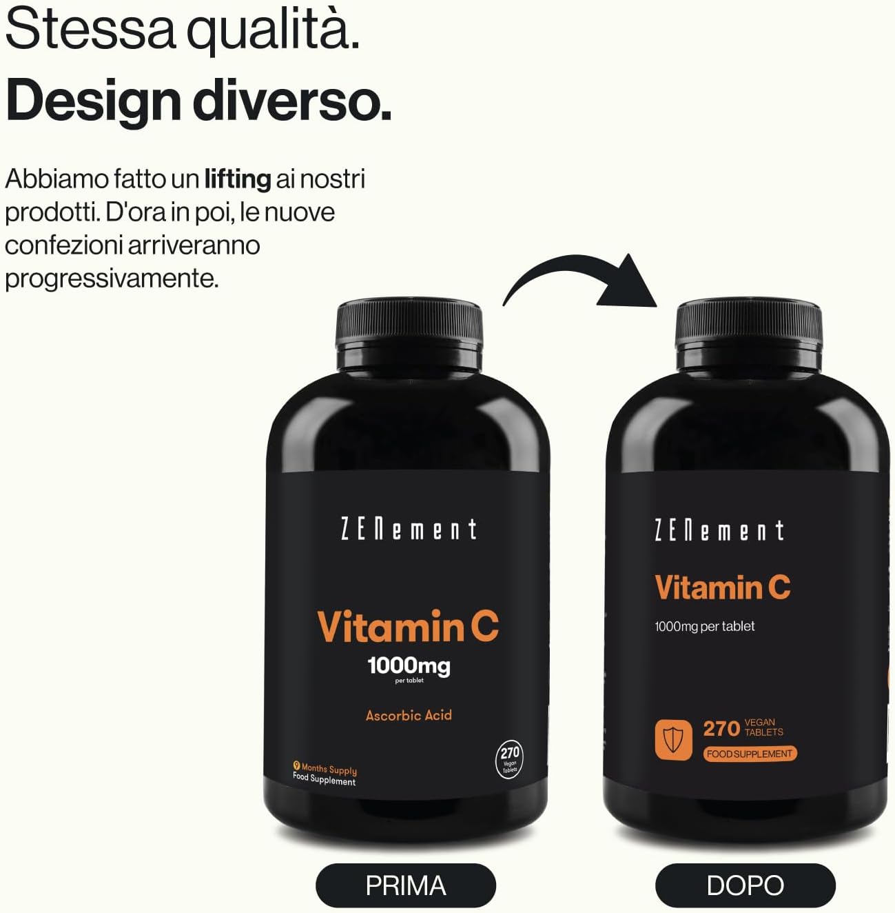 Vitamina C, Vitamina C 1000mg ad Alto Dosaggio, 270 Compresse Vegan (9+ mesi), Vitamina C Pura Compresse, Integratore Difese Immunitarie, Vitamin C Concentrata Acido Ascorbico