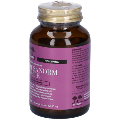 Pausanorm Forte Salugea - Integratore per la Menopausa senza Soia - 100% Naturale con Trifoglio Rosso, Kudzu, Dioscorea, Verbena - Flacone In Vetro - 60 Capsule