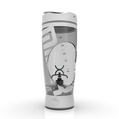 Promixx Bottiglia Originale Shaker - Alimentato a Batteria per Frullati di Proteine Lisci - Senza BPA, Tazza da 600ml (Bianco)