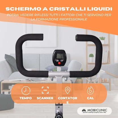 Mobiclinic® Fitness, Total Power Body Crunch, Pieghevole, Vitalfit, Stretching e Allenamento Multifunzionale, Display LCD, Carico 100KG, Palestra Domestica, Manubri Regolabili, Base Antiscivolo