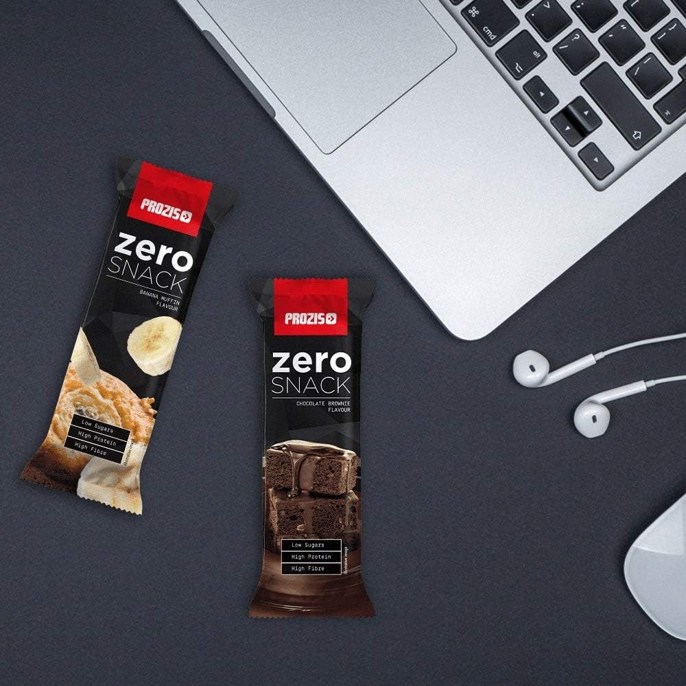 Prozis Zero Snack, 35 g, Cioccolato Bianco con Lamponi, Confezione da 12 Pezzi