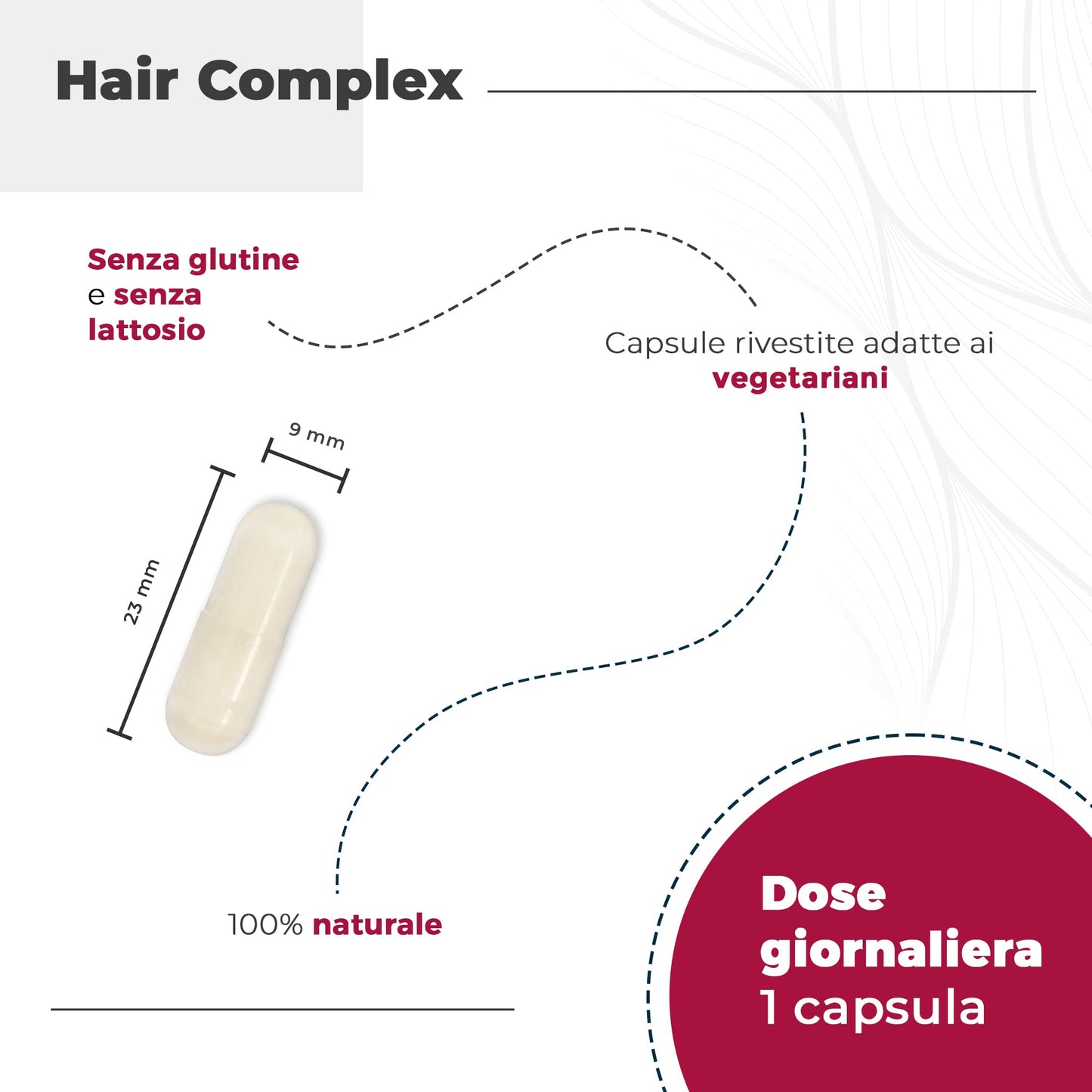 INTEGRATORE CRESCITA CAPELLI Anticaduta e Vitamine Capelli - [PREMIO 2022] Biotina + Zinco + Selenio + L-Cisteina - Per Capelli Forti Donne e Uomini - Hair Complex 90 Capsule - Nutralie