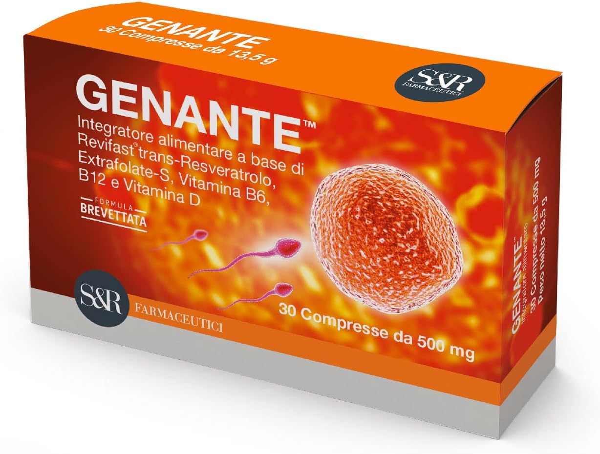 S&R Farmaceutici | Genante - Integratore alimentare specifico per la Fertilità, per la Donna e l'Uomo. Formula Brevettata con Revifast - 30 compresse da 500 mg