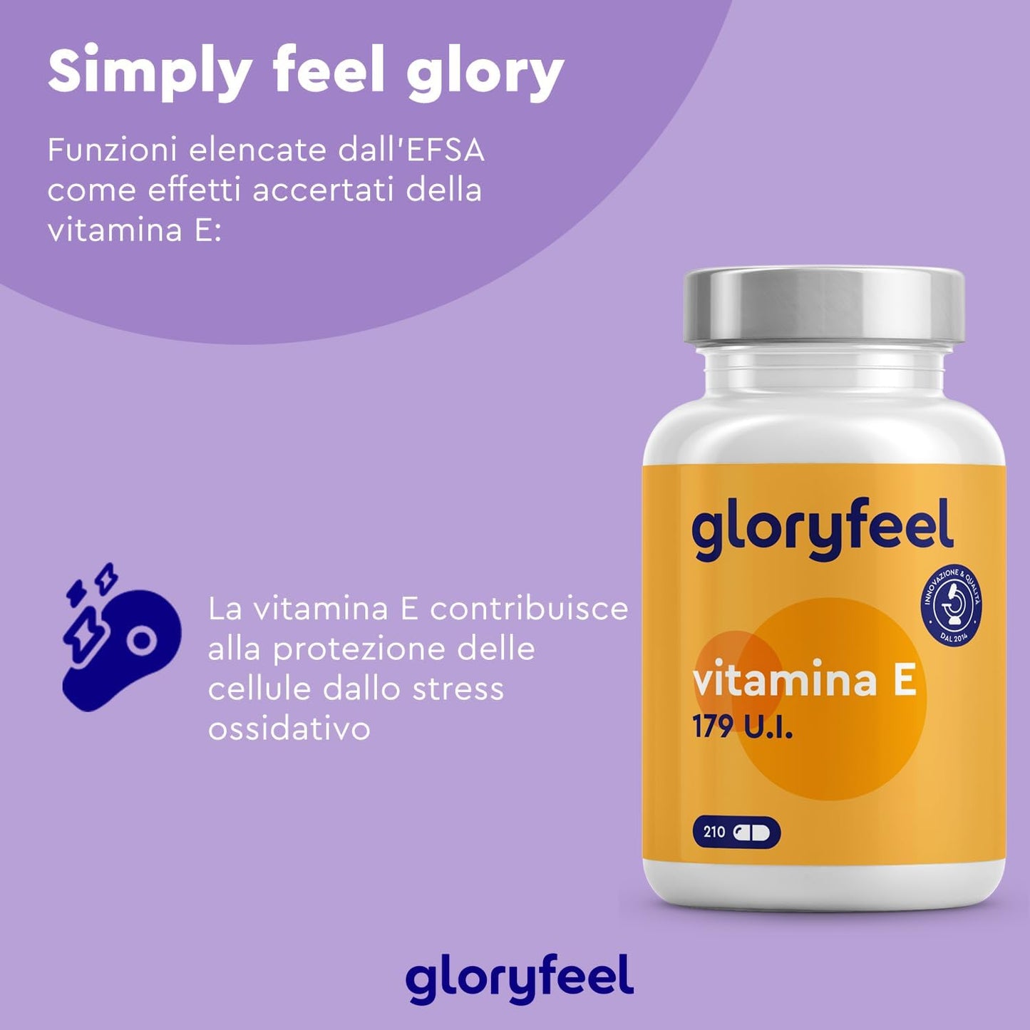 Vitamina E in Capsule, 120 g di Vitamina E Pura, 210 Capsule, Vitamina E Capsule Softgel (179 U.I.) per dose giornaliera, Vitamina E Naturale ad Alto Dosaggio, Testato in Laboratorio