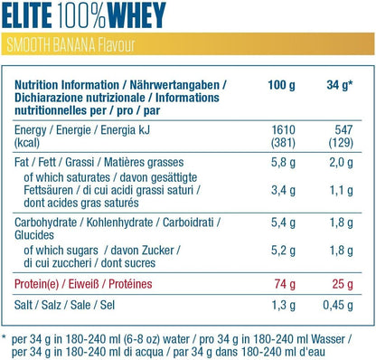 Dymatize Elite 100% Whey Rich Chocolate 2170g - Polvere ad alto contenuto di proteine e basso zuccheri del siero latte BCAA