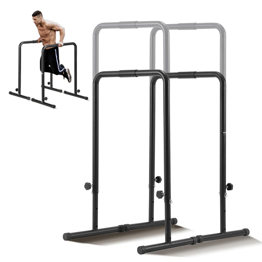 VEVOR Barre di Trazione Altezza Regolabile, Carico 200 kg per Fitness Dip Bar Station, Stabilizzatore, Parallele Push-up Stand, Parallele Barre per Allenamento Forza da Palestra da Casa