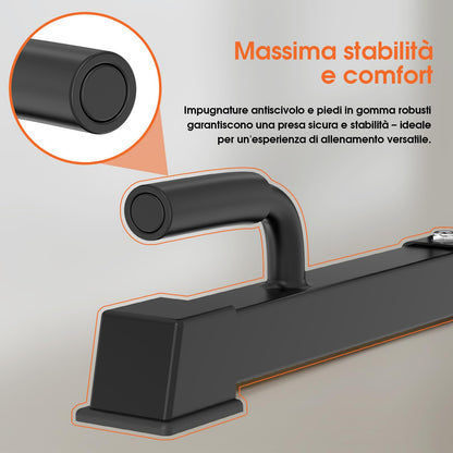 DH FitLife - Dip Parallele Calisthenics Robuste, Stabili e Versatili per Allenamento a Casa | Dip Station Regolabile in 2 Versioni: 3 o 9 Altezze, Ideale per Parallele Dip, Push Up e Sviluppo Forza