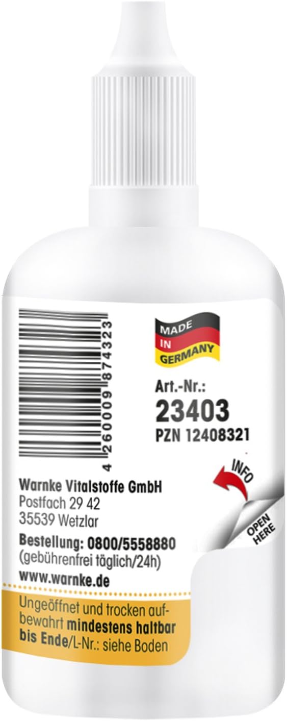 Vitamina K2 olio - mk7 100mcg - 10 gocce - 30ml - Menachinone MK-7 | Warnke Vitalstoffe - Qualità da farmacia tedesca