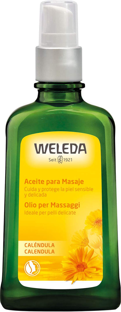 Weleda Arnica Olio per Massaggi decontratturanti per trattamenti di contratture e tensioni muscolari da fatica e stress, ideale per applicazione pre e post attività sportiva (1x200ml)