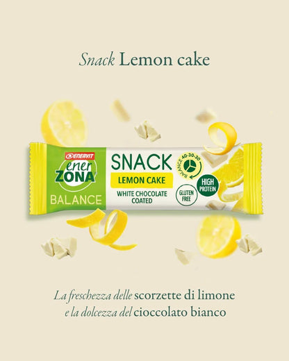 Enervit, Enerzona Protein Snack 40-30-30 Gusto Lemon Cake, 30 Barrette Proteiche da 33gr Dieta a Zona con Proteine del Latte e Fibre, per Mantenere il Tono Muscolare, Senza Olio di Palma