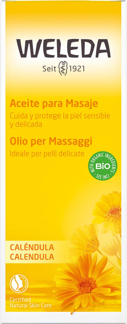 Weleda Arnica Olio per Massaggi decontratturanti per trattamenti di contratture e tensioni muscolari da fatica e stress, ideale per applicazione pre e post attività sportiva (1x200ml)