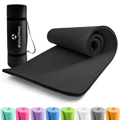 #DoYourFitness Tappetino yoga antiscivolo | Spessore da 0,8cm a 2cm | 183cm x 61cm o XXL 190cm x 100cm | Per principianti e utenti avanzati [Adatto per uso interno/esterno]