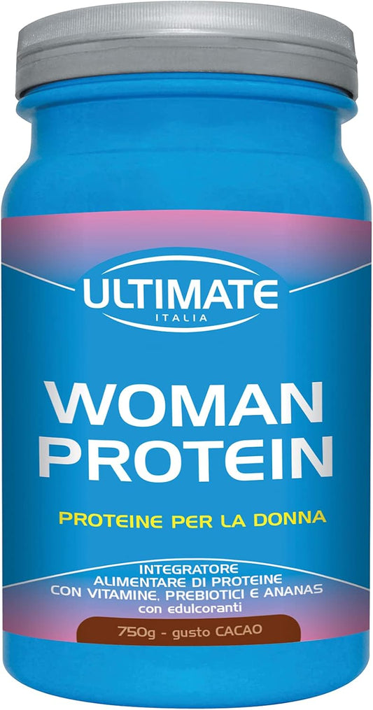 Ultimate Italia - Woman Protein proteine specifiche per donne - 750g - cacao - proteine di soia e albume d'uovo