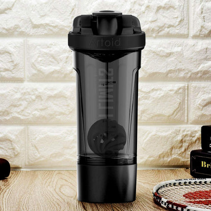 Artoid Mode 720ml Protein Mixer Bottiglia Shake con scatola di immagazzinaggio da 200ml, senza BPA