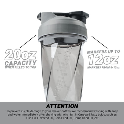 HELIMIX 1,5 Vortex Blender Shaker bottiglia contiene fino a 828 ml | Nessuna palla o frusta | Prodotto negli Stati Uniti | Portatile pre allenamento Proteine del siero di latte shaker tazza | Mescola