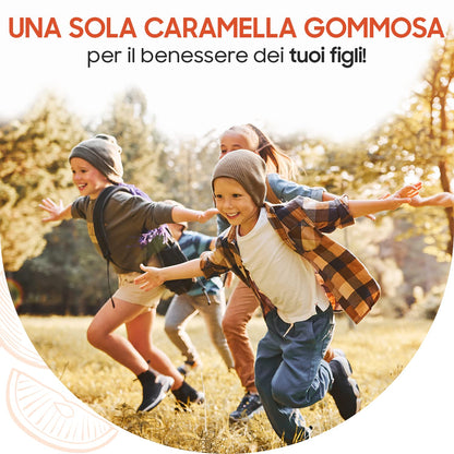 Vitamina D Bambini, 120 Gommose di Vitamina D3 (4 Mesi), Vitamin D Necessaria per la Normale Crescita e Sviluppo delle Ossa nei Bambini, Gommose all'Arancia, Vitamina D per Bambini 1000UI, 3-12 Anni