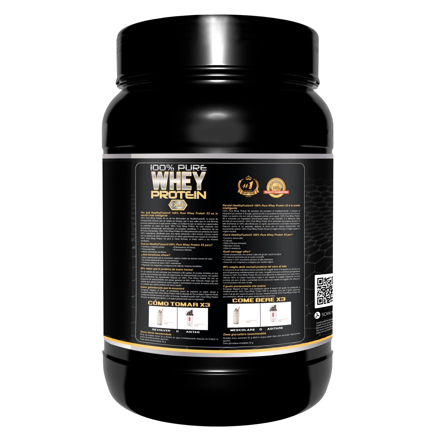 Healthy FUSION Whey protein 100% pura | Proteine whey + collagene + magnesio | Proteine del siero di latte isolate per lo sviluppo muscolare | Massa muscolare pulita | 1000 g (Cioccolato)