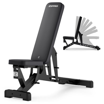 ZIPRO panca pieghevole per allenamento, panca per sollevamento pesi, panca fitness multifunzionale, panca sit up, attrezzi fitness, panca piana, panca pesi, stazione di forza per casa o palestra