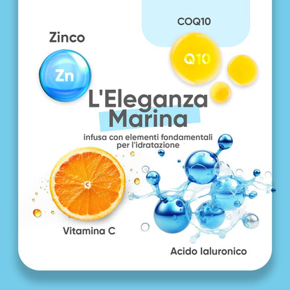 Collagene Marino Naticol 1200mg con Acido Ialuronico e Vitamina C, CoQ10 e Zinco, Pelle, Denti, Ossa, Collagene Marino con Acido Ialuronico, Collagene Idrolizzato Tipo 1, Collagene e Acido Ialuronico