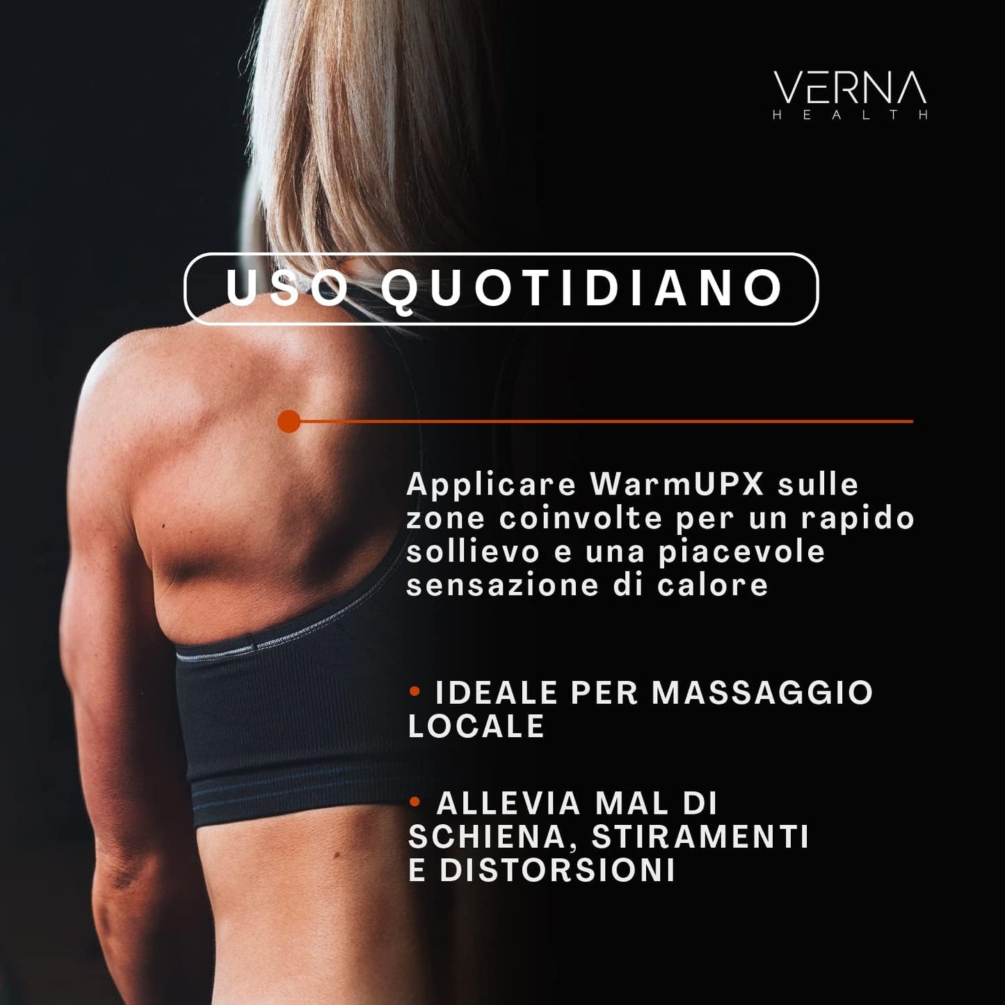 VERNA WarmUP X - Gel Riscaldante Sportivo - Prepara Muscoli e Articolazioni - Favorisce il Recupero - Extra forte - 100ml