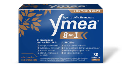 Ymea 8 In 1 Integratore Alimentare Esperto Della Menopausa, Ideale Contro Gli 8 Disturbi Più Comuni Della Menopausa, Supporta Il Metabolismo E La Salute Delle Ossa, 30 Compresse