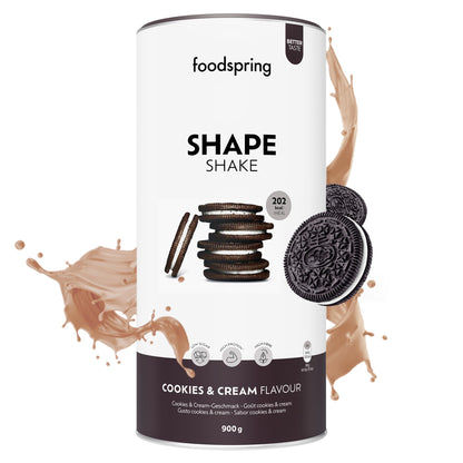 foodspring Shape Shake Bustine Monoporzione, 10 x 60 g, Sostituto pasto per il controllo del peso*, Ricco di proteine, Vitamine e minerali