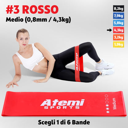 Banda Elastica [EXTRA LARGA] | Fasce Elastiche Fitness per Glutei, Gambe, Fianchi | Bande di Resistenza per Donne o Uomini | [VENDUTO SINGOLAMENTE]