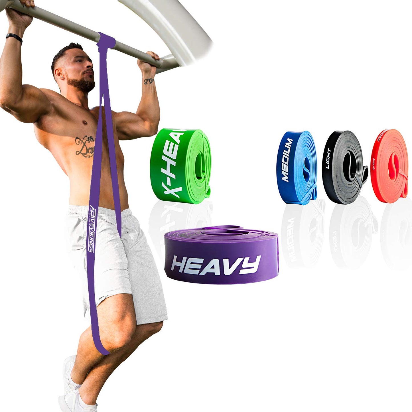 ActiveVikings® - Fasce da Fitness Pull-Up, perfette per Lo Sviluppo Muscolare