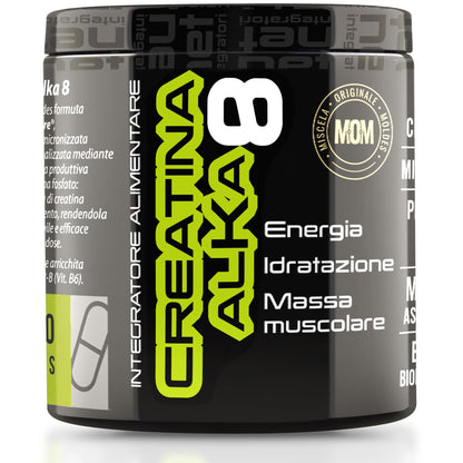 NET Integratori CREATINA ALKA 8-200g Arancia - Creatina Monoidrata Micronizzata Clonapure - Pre-Post Workout, Rapida Produzione Energetica, Contrasta Fatica e Massimizza la Crescita Muscolare