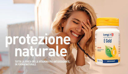 LongLife® E Gold 90u.i. | Vitamina E in forma di d-alfa-tocoferolo | Elevata attività biologica | Azione antiossidante | 3 mesi di trattamento | Senza glutine