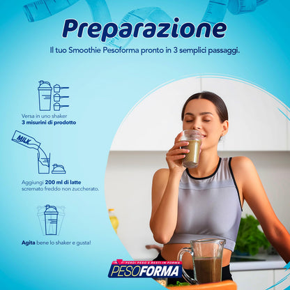 PESOFORMA CHOCO SMOOTHIE, Pasto Sostitutivo per il Controllo del Peso, Smoothie Gustoso che Aiuta a Rimettersi in Forma, Ricco in Proteine e Fibre, Solo 205 Calorie, 20 pasti, 540 gr