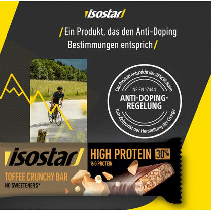 Isostad Barrette High Protein 30 gusto Chocolate Crispy, bars proteiche per lo sport – 16 confezioni x 55g