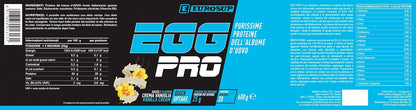 EGG PRO - 600g - Vaniglia - Purissime proteine del bianco d'uovo