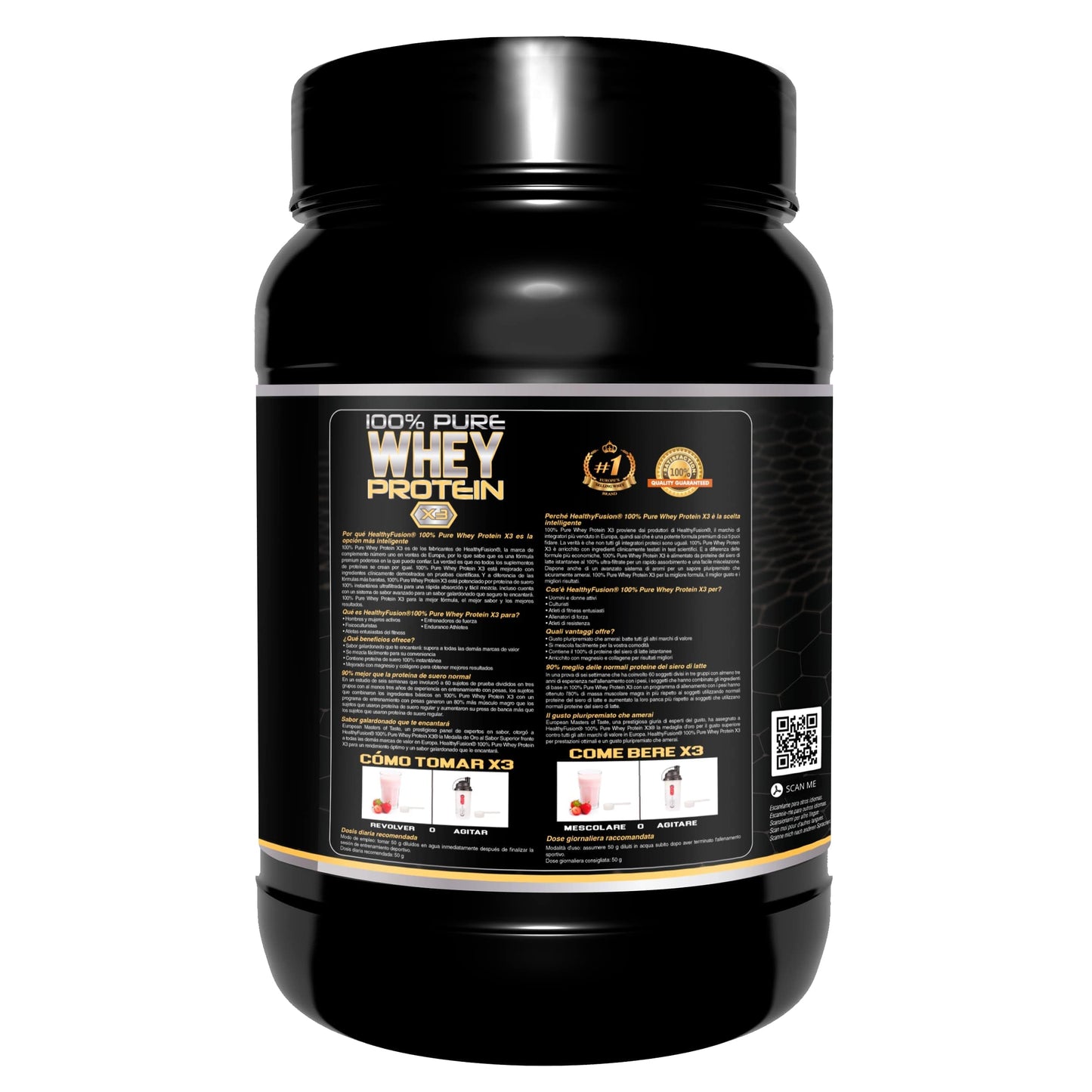 Healthy FUSION Whey protein 100% pura | Proteine whey + collagene + magnesio | Proteine del siero di latte isolate per lo sviluppo muscolare | Massa muscolare pulita | 1000 g (Cioccolato)