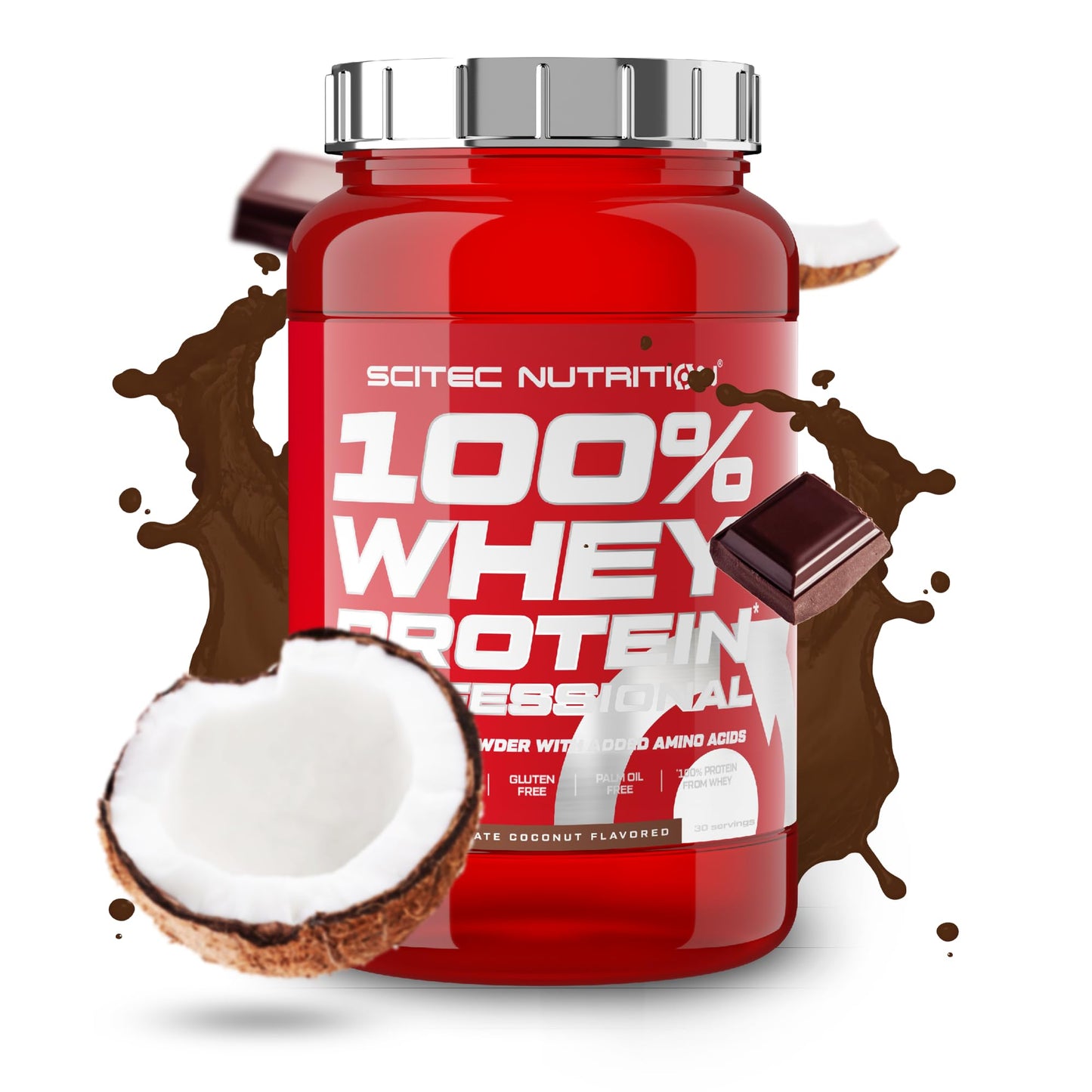 Scitec Nutrition 100% Whey Protein Professional - Potenziato con aminoacidi extra ed enzimi digestivi - Senza glutine - Senza olio di palma, 2.35 kg, Cioccolato