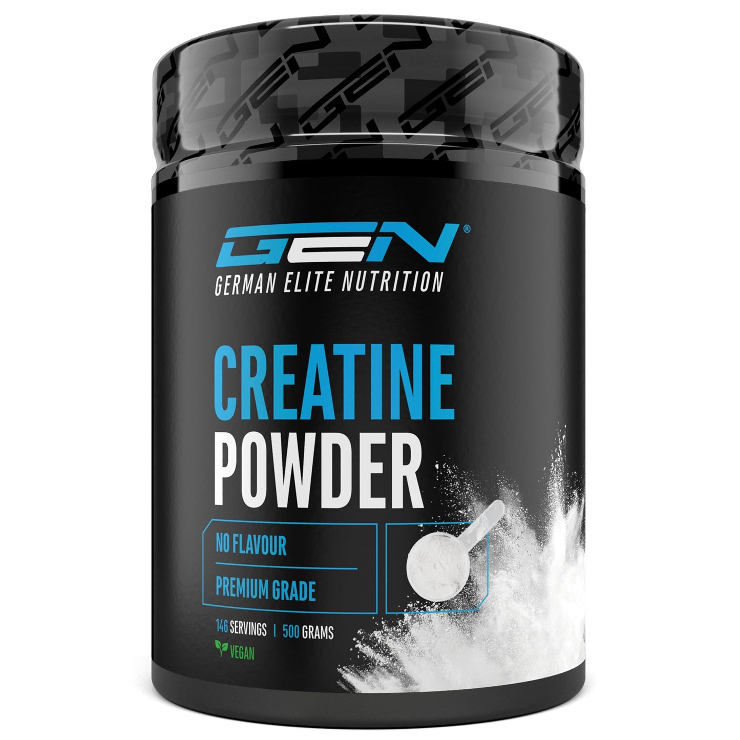 Creatina in polvere - 300 g - Creatina monoidrato pura - Solubilità ottimale - Vegana - Senza additivi - Polvere pura - German Elite Nutrition