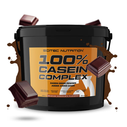 Scitec Nutrition 100% Casein Complex - Complesso a base di caseina micellare - con L-glutammina, taurina ed enzimi vegetali, 5 kg, Cioccolato belga