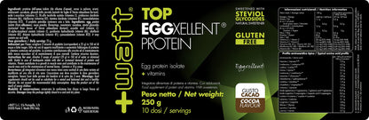 Top Eggxellent Protein - Integratore di Proteine dell'Albume dell'Uovo - Formato: Doypack 750 g - Gusto: Cacao