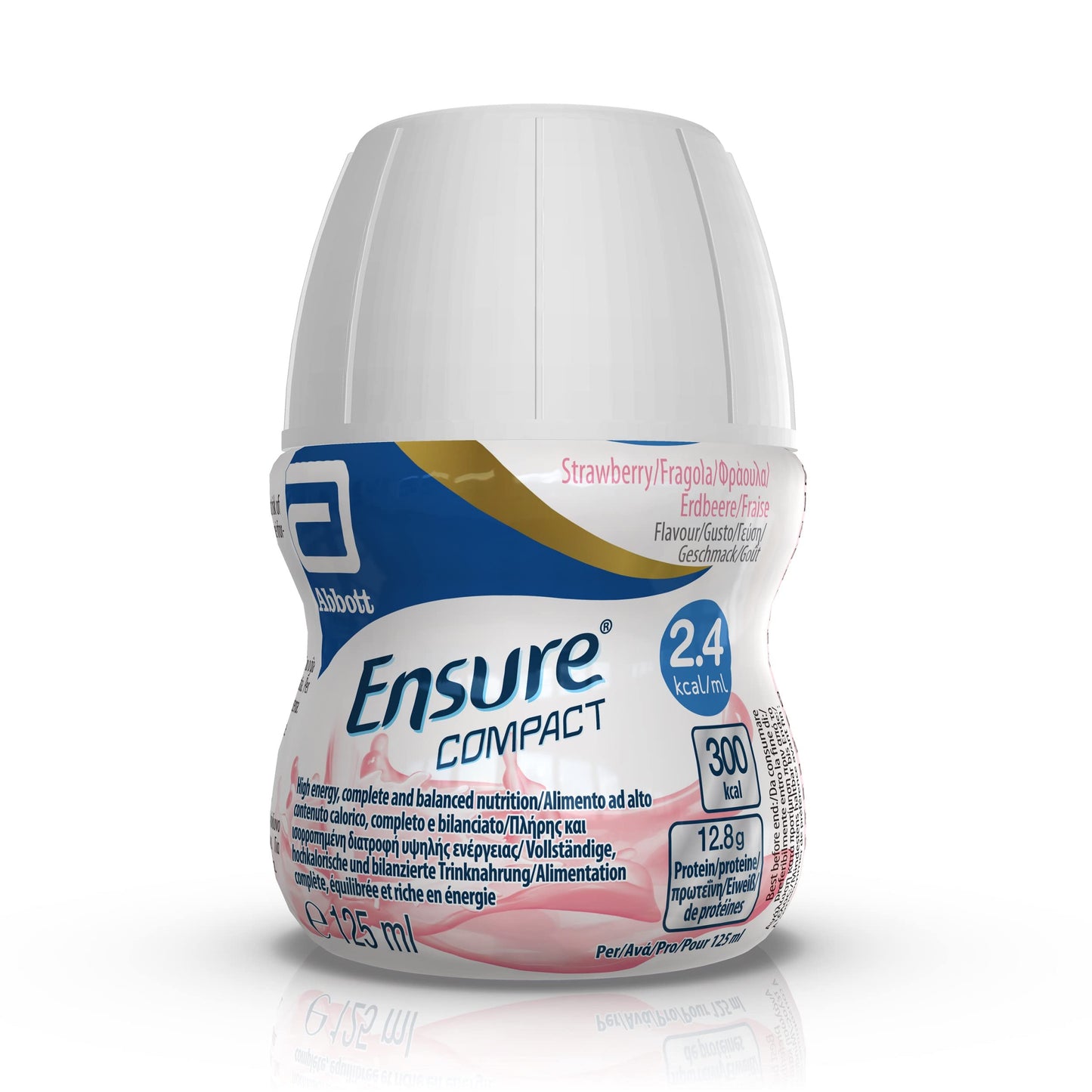 Ensure Compact Supplemento Alimentare Proteico formato Bevanda, Confezione 4x125ml, Gusto Vaniglia