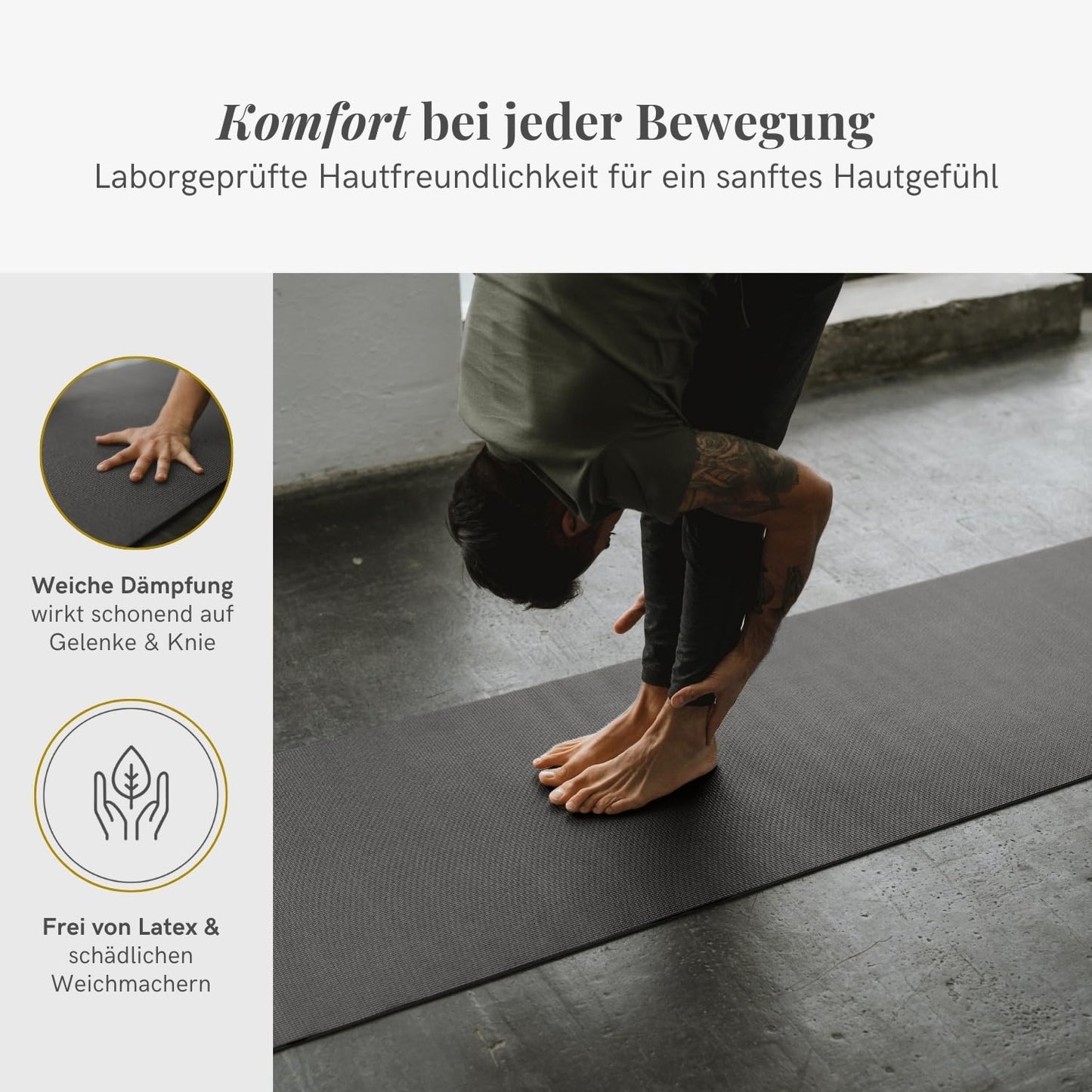 Lotuscrafts Tappetino Yoga Antiscivolo Professionale Mudra Studio XL - Materassino Yoga Antiscivolo per Principianti e Avanzati - Tappeto Yoga Professionale - Yoga Mat