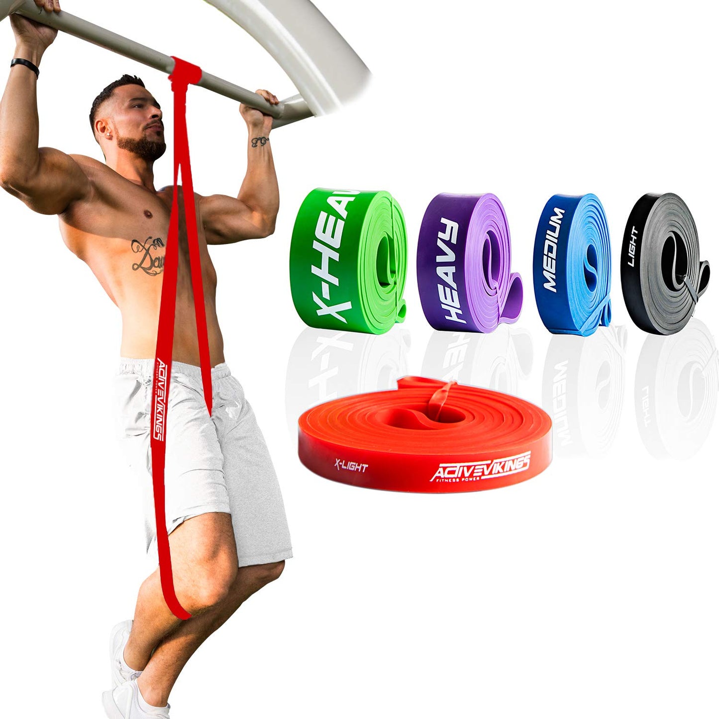 ActiveVikings® - Fasce da Fitness Pull-Up, perfette per Lo Sviluppo Muscolare