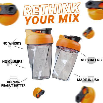 HELIMIX 1,5 Vortex Blender Shaker bottiglia contiene fino a 828 ml | Nessuna palla o frusta | Prodotto negli Stati Uniti | Portatile pre allenamento Proteine del siero di latte shaker tazza | Mescola