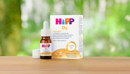 HiPP- HiPP D3, Vitamina D3, Integratore Alimentare, Bambini, in Gocce, Flacone 5 ml, con Pratica Pipetta Contagocce, Senza Glutine